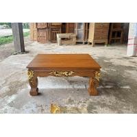 ราคา PF_Phrae | โต๊ะฐานพระไม้สัก วางองค์พระ สีเนื้อไม้ แกะสลักแต้มทอง ขนาด60x45x30ซม.(เปลี่ยนขนาดทักแชท) (12800071)