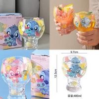 ราคา PPHome แก้วน้ำสติชแบบใส ทรงน่ารัก Lilo & Stitch Angel glass Scrump แก้วน้ำสีสันสดใส ลิโล่แอนด์สติช แองเจิล (12794200)