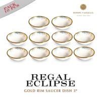 ราคา Dining Vaisselle - Regal Eclipse จานขอบทอง New Bone 7.5" / 8.5" / 10.5" (แพ็ค 4 / 6 / 10 ชิ้น) จานเล็ก 3" Pack10ใบ (12801739)