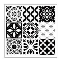 ราคา สติ๊กเกอร์ลายกระเบื้องสไตล์วินเทจสำหรับติดผนัง ขนาด 30 ซม x 30 ซม. จำนวน 6 ชิ้น แบล็คสไตล์ HP-7007 (12773984)