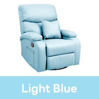 ราคา Pola Polar recliner รีไคลเนอร์ โซฟาโยกได้ โซฟาหมุนได้ นั่งสบาย โซฟาปรับนอนเก้าอี้ปรับเอน เก้าอี้พักผ่อน รุ่น Lunno Light Blue (12787771)