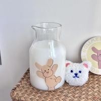 ราคา (แถมหลอด) แก้วน้ำ Happy Puppy แก้วทรงเหยือก แก้วใส แก้วเครื่องดื่ม แก้วกาแฟ แก้วน่ารัก มินิมอล คาเฟ่ 71047 หมาน้ำตาล (12774607)