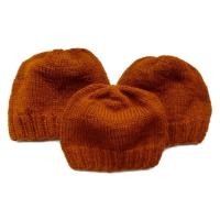 ราคา Handmade หมวกถักนิตติ้งไหมพรมสีจีวรพระ ลาย01 (12781817)