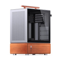 ราคา Case JONSBO T7 Silver Aluminum & Wood **แถมพัดลม RGB 2ตัว** Micro-ATX Support Mini-Tower (12806331)