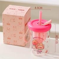 ราคา PP Home แก้วน้ำ หมูลูลู่ LuLu The Piggy ใส่ถุงกรองชาได้ แก้วพร้อมหลอด คาเฟ่ แก้วชา แก้วใส แก้วกรองชา 71049 Peach (12776441)