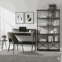 ราคา Design Decor ชุดโต๊ะทำงาน รุ่น Artha & ชั้นวางของ สีดำ แบรนด์ VINTAGE PASSION (12803550)