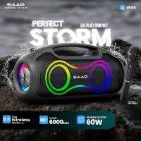 ราคา SAAG PERFECT STORM Portable Speaker ลำโพงกันน้ำ IPX5 ไฟ RGB 60W แบตอึด 6000mAh พร้อมไมค์ไร้สาย (12800445)