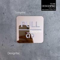 ราคา Designfac,ป้ายผลักดึงหรูหรา ป้ายติดประตู ป้ายผลักป้ายดึง ป้ายอะคริลิค สไตล์โมเดิร์น มินิมอล Luxury พื้นโรสโกลด์ ดึง (12800630)