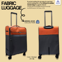 ราคา Marwell (มาร์เวลล์)กระเป๋าเดินทางล้อลากผ้า 4 ล้อ 24 นิ้ว รุ่น MW 82-0125 เทา/ส้ม (12778791)