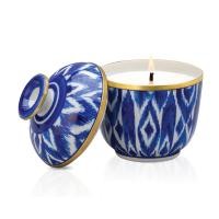 ราคา Thaniya เทียนหอมในเซรามิกลายมัดหมี่ ขนาดใหญ่ Thai Floral (12769205)