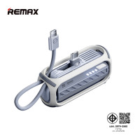 ราคา Remax แบตสำรอง 5000mAh 2-in-1 Power Bank มีสายในตัว Type-C / Lightning รุ่น RPP-28 (12781873)