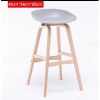 ราคา Foammy shop เก้าอี้ทรงสูง เก้าอี้เคาน์เตอร์บาร์ เก้าอี้ขาเหล็กหุ้มลายไม้เฟอร์นิเจอร์แต่งบ้าน เทา42 x 49 x 85 cm (12815431)