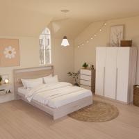 ราคา Looms ชุดห้องนอน KYOTO 5 ฟุต + REMUS-C + AARON สีโซลิดโอ๊คตัดสีขาว แบรนด์ LOOMS (12817796)