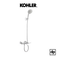 ราคา Kohler ก๊อกผสมลงอ่างอาบน้ำและยืนอาบแบบติดผนังพร้อมฝักบัวสายอ่อน รุ่น K-99030T-4-CP