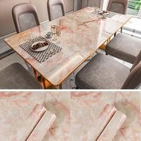 ราคา IHOME ART วอลเปเปอร์ลายหินอ่อน สติกเกอร์ติดผนังห้องครัว เคาท์เตอร์ครัว กันน้ำมันกระเด็น กันน้ำ ทำความสะอาดง่าย wallpaper หินหยกส้ม-60x300cm (12799349)