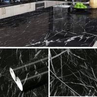 ราคา IHOME ART วอลเปเปอร์ลายหินอ่อน สติกเกอร์ติดผนังห้องครัว เคาท์เตอร์ครัว กันน้ำมันกระเด็น กันน้ำ ทำความสะอาดง่าย wallpaper หินอ่อนดำ03-60x300cm (12799352)