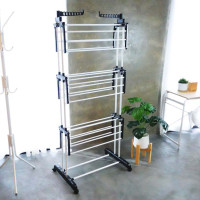 ราคา ราวตากผ้าอเนกประสงค์ 3 ชั้น WR4142-3 สีน้ำเงิน (12802188)