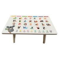 ราคา Vintage โต๊ะญี่ปุ่นพับได้ ขนาด 40X60 ซม. ลาย ABC สีเทา VTF61082 (12802272)