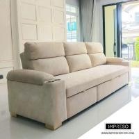 ราคา IMPRESO SOFA โซฟาเบด รุ่น OLIVIA 3 SEAT วัสดุหุ้ม : ผ้ากันน้ำกันไรฝุ่น (12803998)