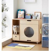 ราคา MM SHOP ตู้เก็บกระบะทรายแมว ห้องน้ำแมว ห้องน้ำเก็บกระบะทรายแมว เคลื่อนย้ายสะดวก มีลิ้นชักเก็บของ (12787685)