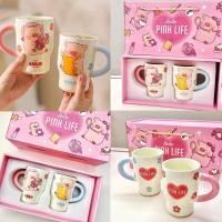 ราคา PP Home เซต 2 ใบ แก้วคู่รัก LuLu The Piggy หมูลูลู่ น่ารัก แก้วน้ำ Mug cup แก้วกาแฟ แก้วนม ของขวัญ แก้วคู่รัก (12783308)