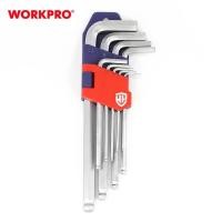 ราคา WORKPRO ชุดประแจแอลหกเหลี่ยม หัวบอล 9 ชิ้น แบบสั้น (เมตริก) รุ่น WP222006 (12803679)
