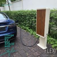 ราคา CRAFTAMP ตู้ใส่เครื่องชาร์จ EV ซ่อนทั้งเครื่องชาร์จและเบรกเกอร์ได้ รุ่น FLEXI Aluminium - Cream Body + Stand (12810326)