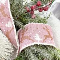 ราคา CHRISTMAS ริบบิ้นคริสต์มาส 6.5 cm. รุ่น CD203-6.5 ( 3 สี ) CHRISTMAS สีชมพู (12811872)