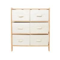 ราคา ANYHOME ลิ้นชักเก็บของไม้ไผ่ 3 ชั้น 6 ช่อง (12802936)