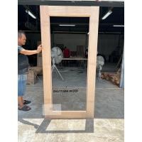 ราคา ประตูไม้เนื้อแข็ง กรอบโล่งพร้อมกระจก เฉพาะบาน 80cm x 200cm (12792601)