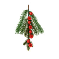 ราคา Decoris กิ่งสนตกแต่งคริสต์มาส พร้อมลูกบอลแก้ว Christmas Red (3762) Christmas Red (12794536)