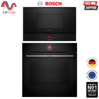 ราคา (Bosch) เตาอบแบบฝั่งขนาด 60 cm HBG7341B1 + ไมโครเวฟแบบฝั่ง BFL7221B1K (12810164)
