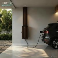 ราคา CRAFTAMP ตู้ใส่เครื่องชาร์จ EV ซ่อนทั้งเครื่องชาร์จและเบรกเกอร์ได้ รุ่น FLEXI Body + Wall mount Aluminium - Black (12810327)