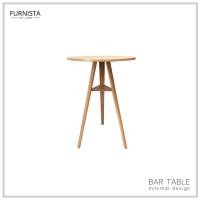 ราคา Furnista โต๊ะทำงานบาร์กลม 75x75xh106 ซม. ไลท์บีช (10366020)