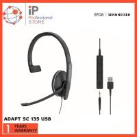 ราคา EPOS-Sennheiser ADAPT SC 135 USB หูฟังครอบหัวข้างเดียว หูฟัง VDO conference, work from home, เรียนออนไลน์ ดำ (10409697)