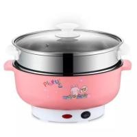 ราคา Home Lover กระทะไฟฟ้าเอนกประสงค์ มีซึ้ง ปรับไฟได้ หม้อไฟฟ้า อุ่น ตุ๋น ต้ม นึ่ง ผัด แกง ทอด 22x15.5x18 สีชมพู (10473241)