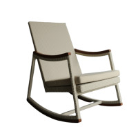 ราคา modernoutdoor เก้าอี้โยก Modern Outdoor Haxley Rocking Chair - หวายเทียม แบบที่1 White (10853053)