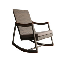 ราคา modernoutdoor เก้าอี้โยก Modern Outdoor Haxley Rocking Chair - หวายเทียม แบบที่1 Taupe (10853052)