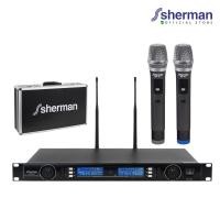 ราคา Sherman MIC-441 UHF ชุดไมโครโฟนไร้สาย ไมค์ลอยมือถือ ความถี่ 64 Ch wireless microphone ดำ (10982097)