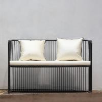 ราคา DUNYAVEE Design โซฟาเหล็ก 2 ที่นั่ง รุ่น HALO Bench สไตล์โมเดิร์นลอฟท์ สีพาวเดอร์โค็ท ดำเม็ดทราย เบาะหนัง PU Cream silk PU (11037786)