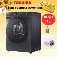 ราคา TOSHIBA ซัก-อบผ้าฝาหน้า 10.5/7 กก.TWD-T21BU115UWT(HH) / TW-BL115A2T 10.5กก ดำ (11008208)