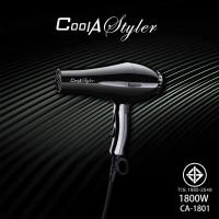 ราคา Coolastyler มอก.ไดร์เป่าผม1800W hairdryerญี่ปุ่นmotor ไดเป่าผม ปรับความร้อน เครื่องเป่าผม รุ่นยอดฮิต ที่เป่าผม มีลมเย็น CA1801 BLACK (11086091)