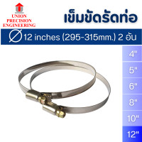 ราคา GFLOW เข็มขัดรัดท่อลม แหวนรัดท่อ Pipe Clamp 12 นิ้ว 2ชิ้น (12065565)