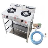 ราคา lucky flame เตาแก๊สชั้น 2หัวเหล็ก รุ่น at-402 + ชุดหัวปรับปลอดภัย มีมาตรวัดแรงดัน ls-325sg พร้อมสายแก๊ส (12322994)