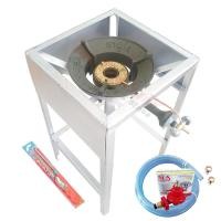 ราคา samurai ชุดเตาเร่ง kb5 ขาเตาฐานเหลี่ยม มีบังลม สูง70ซม. พร้อมหัวปรับแก๊ส scg +สายแก๊ส (12305391)