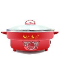 ราคา HANABISHI กระทะไฟฟ้า 12 นิ้ว รุ่น HEP-19 ความจุ 2.5 ลิตร ฝาแก้ว ไม่เคลือบ กำลังไฟ 1000W normal (12356499)