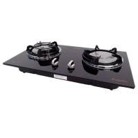 ราคา lucky flame เตาแก๊สฝัง หัวเตาอินฟาเรด หัวเตาคู่ ขนาด 7นิ้ว หน้ากระจก รุ่น lbg-802i (12312866)