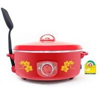 ราคา HANABISHI กระทะไฟฟ้า 12 นิ้ว รุ่น HEP-12 ความจุ 2.5 ลิตร ฝาทึบ ไม่เคลือบ กำลังไฟฟ้า 1000W normal (12356412)