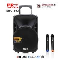 ราคา proplus mpj-15x ลำโพงล้อลาก ไมค์ลอย2ตัว pro plus mpj15x มีแบตเตอรี่ในตัว ตู้ลำโพงช่วยสอน (15นิ้ว) bluetooth usb (12366536)