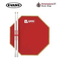 ราคา evans ชุดแป้นซ้อมกลองพร้อมไม้ barney beats limited-edition realfeel practice pad- ev-rf12g-rb5a (12363229)